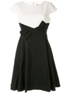 Paule Ka Bicolour Knot-embellished Dress - Black