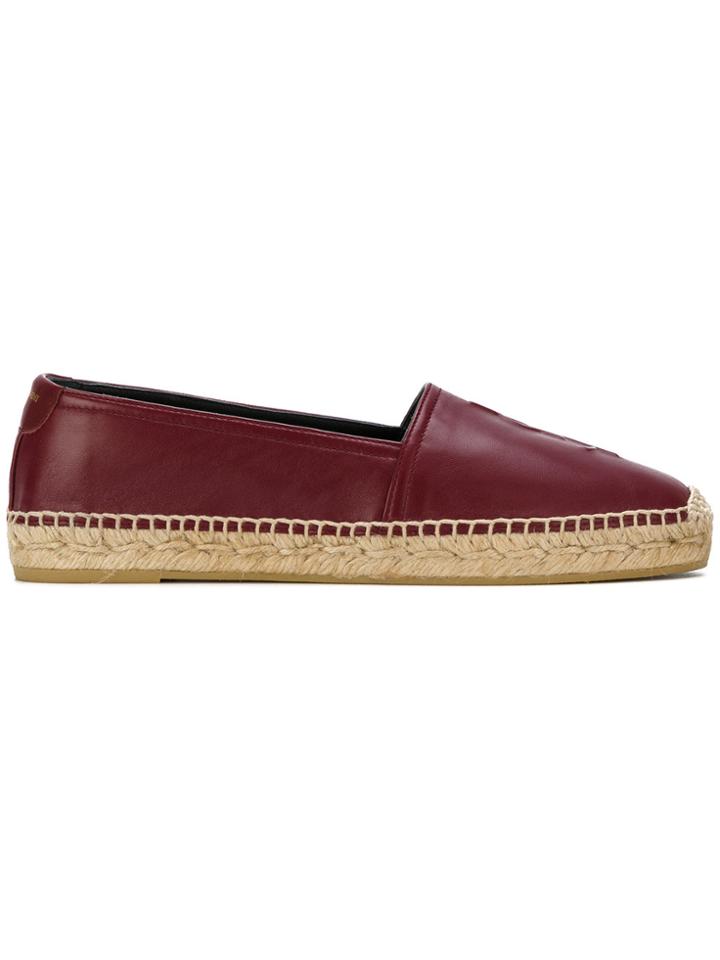 Saint Laurent Monogram Espadrilles - Red