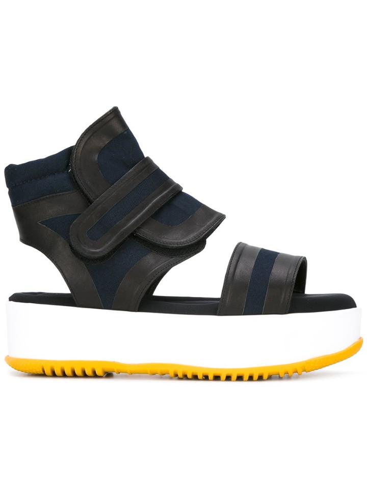Marni Canvas Platform Sandals - Blue