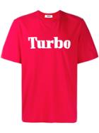 Msgm Turbo Slogan Print T-shirt - Red