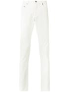 No21 Slim-fit Trousers, Men's, Size: 31, White, Cotton/spandex/elastane