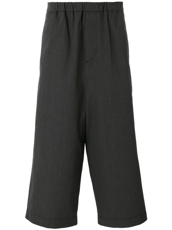 Société Anonyme - Strong Hackney Pinstriped Cropped Trousers - Unisex - Cotton - S, Grey, Cotton