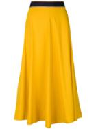 Paul Smith Contrast Waistband Midi Skirt - Yellow & Orange