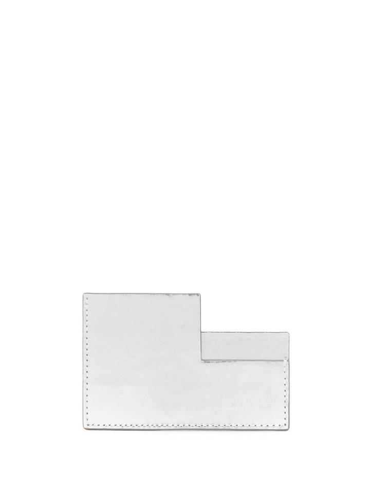 A-cold-wall* Silver Leather Cardholder