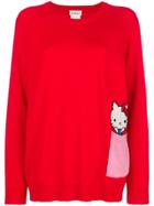 Chinti & Parker Cashmere Hello Kitty Sweater - Red