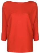 Philo-sofie Boat Neck Top - Red