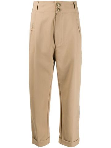 Dondup High-waisted Slim Trousers - Brown