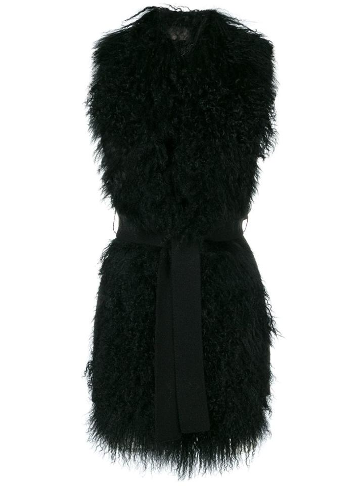 D.exterior Shaggy Gilet - Black