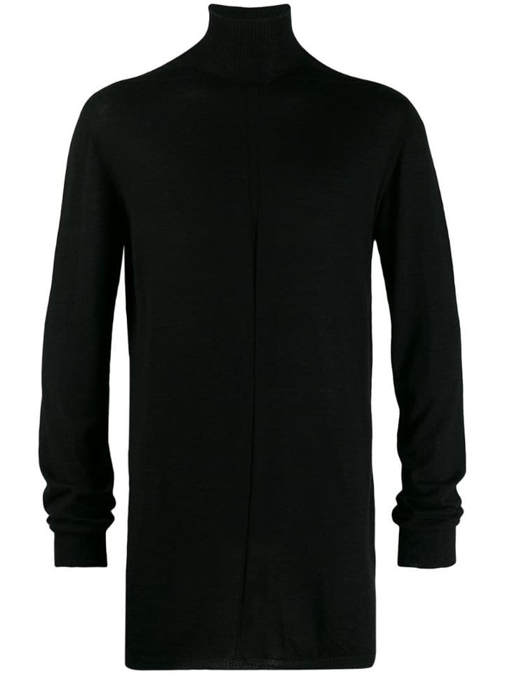 Rick Owens Longline Knitted Jumper - Black