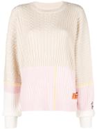 Heron Preston Colour-block Long Sleeve Sweater - Nude & Neutrals