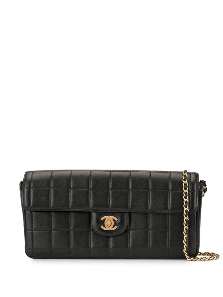 Chanel Pre-owned Chocolate Bar Shoulder Bag - Black