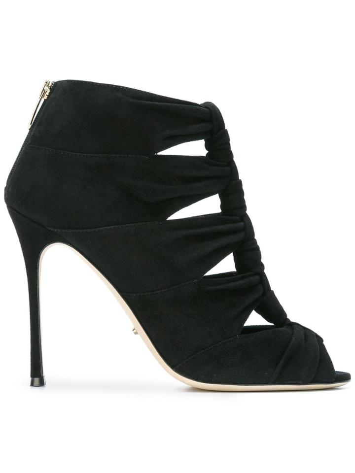 Sergio Rossi Knotted High Heel Sandals - Black