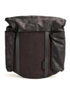 Côte & Ciel Buckled Shoulder Bag, Men's, Black, Cotton/calf Leather/polyester