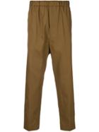 Jil Sander Elasticated Cropped Trousers - Brown