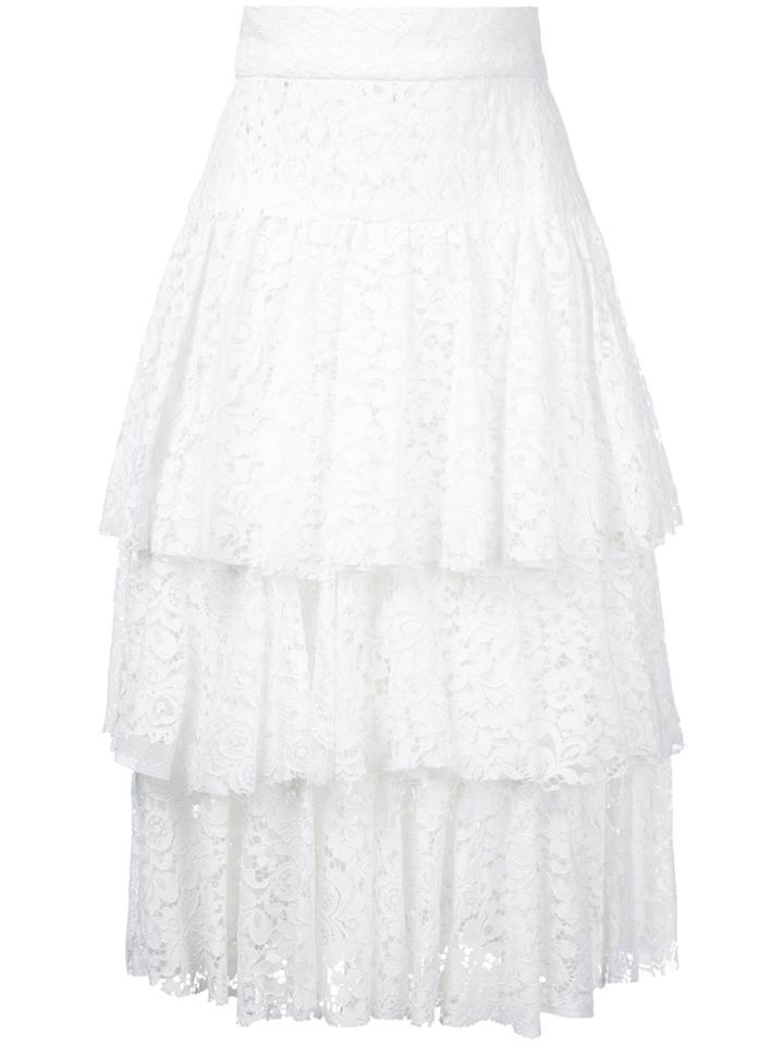 Bambah Layered Midi Skirt - White