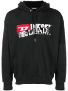 Diesel 'is Dead' Printed Hoodie - Black