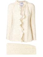 Chanel Vintage Ruffled Skirt Suit - Nude & Neutrals