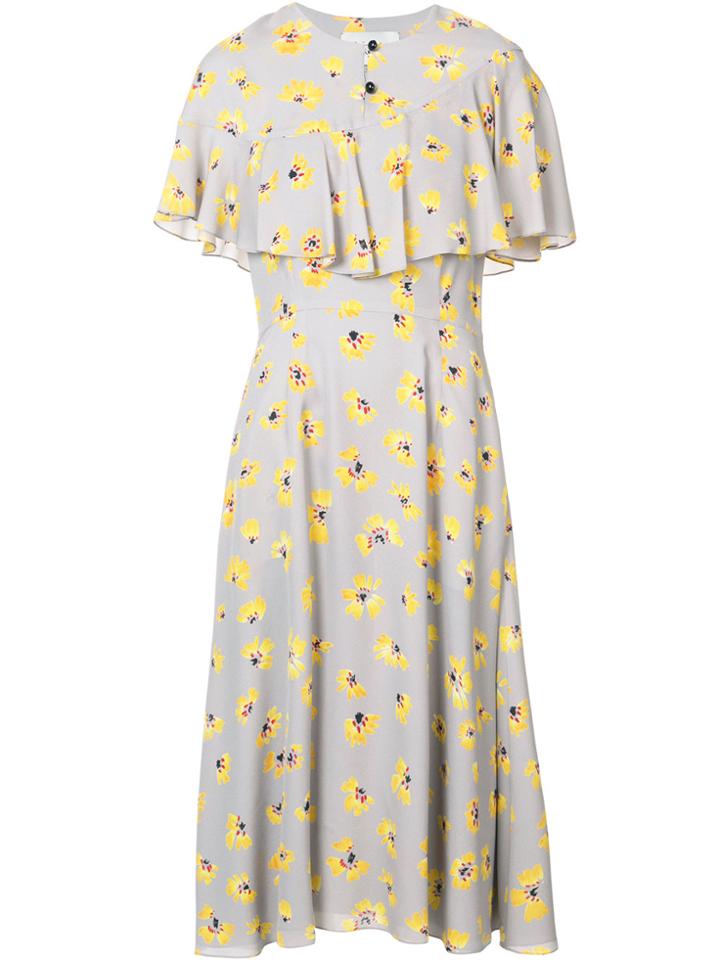 Novis Floral Print Dress - Grey