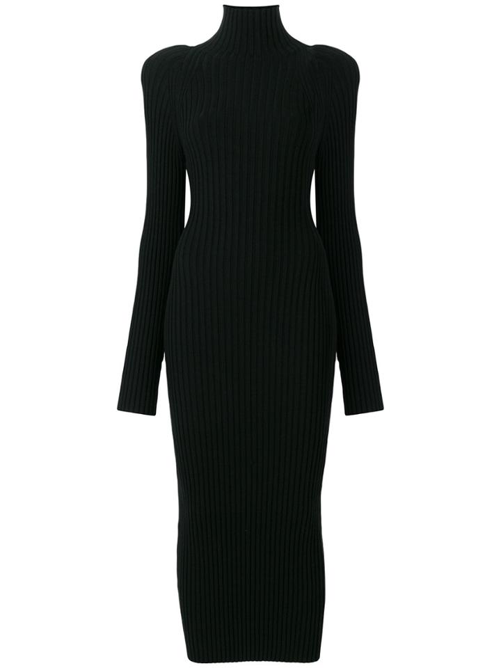 Haider Ackermann Ribbed Turtleneck Dress - Black