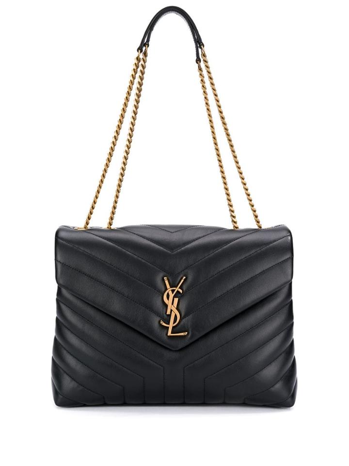 Saint Laurent Medium Loulou Shoulder Bag - Black