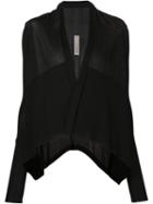 Rick Owens Asymmetric Cardigan, Women's, Size: M, Black, Viscose/polyamide