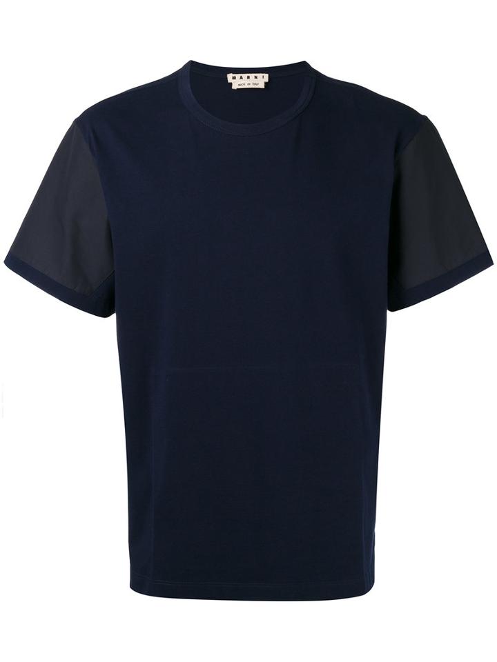 Marni Classic T-shirt, Men's, Size: 44, Blue, Cotton