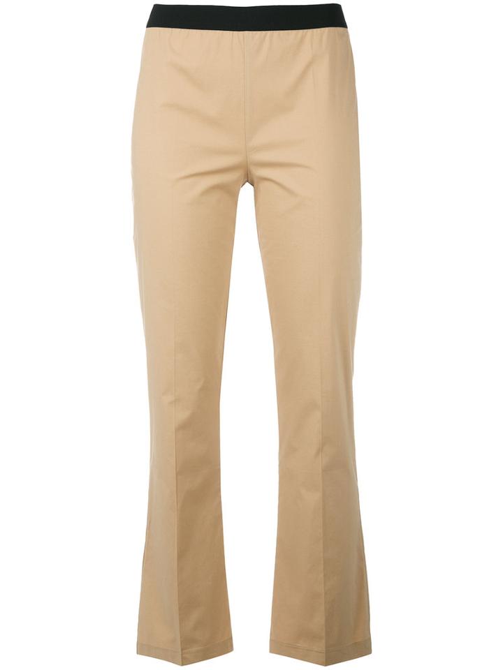 Twin-set Flared Trousers, Women's, Size: 46, Nude/neutrals, Cotton