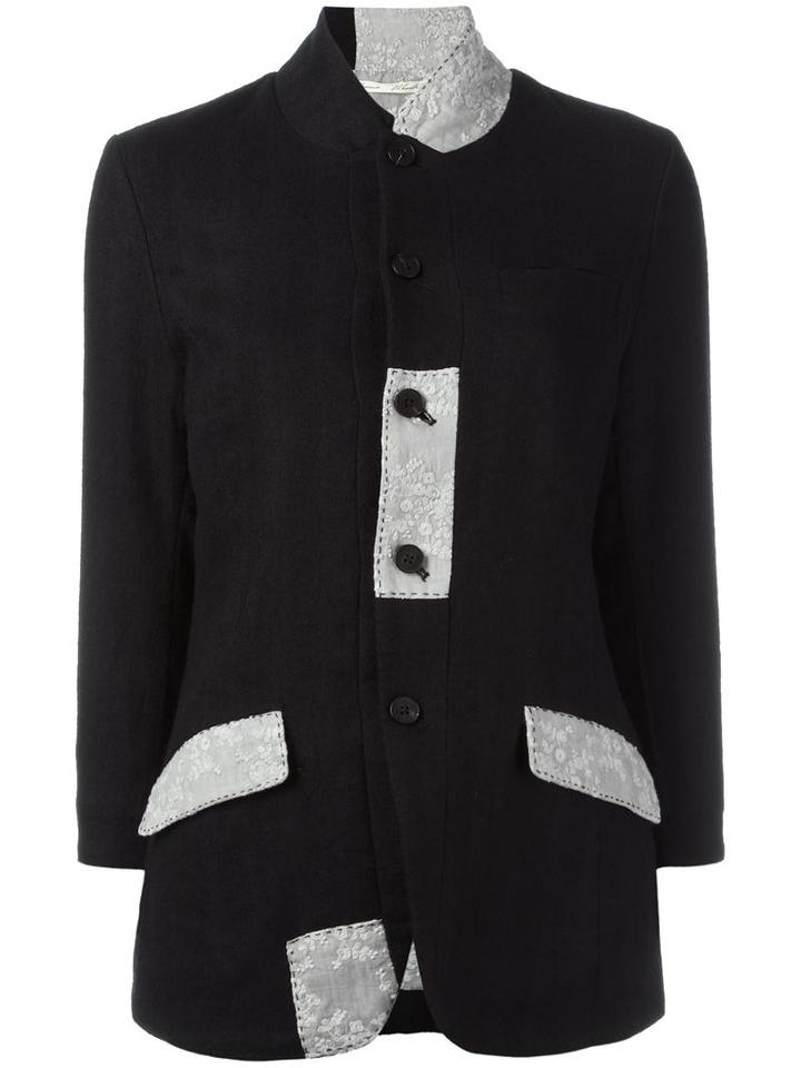 Aleksandr Manamïs Patch Fitted Jacket, Women's, Size: I, Black, Wool/cotton/ramie