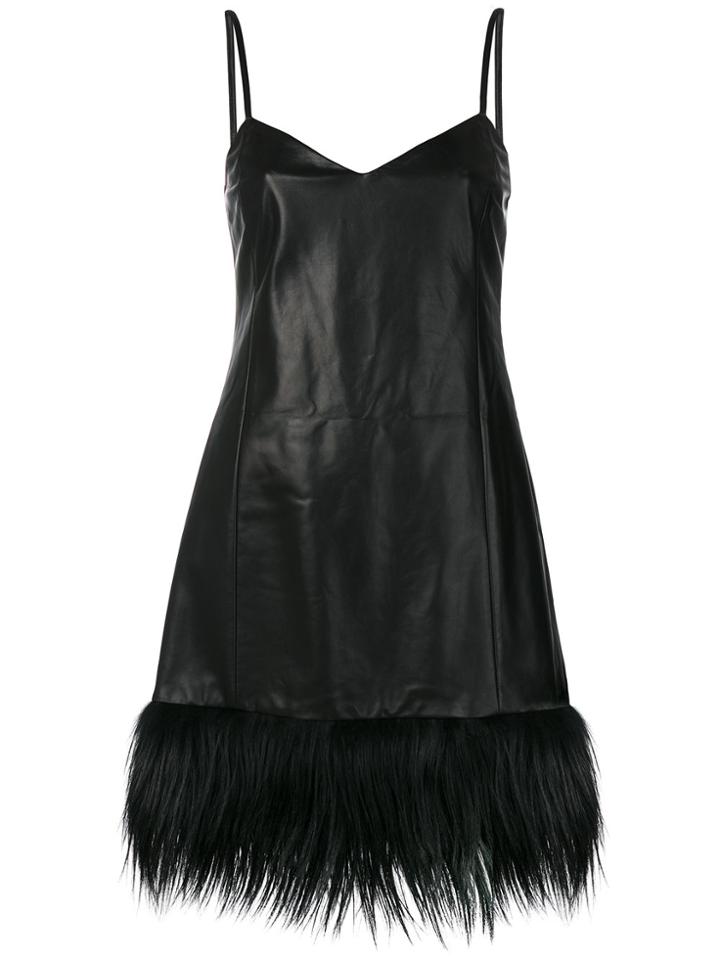 Drome Leather Slip Dress - Black