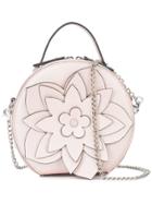 Christian Siriano Floral Appliqué Shoulder Bag - Pink & Purple