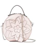 Christian Siriano Floral Appliqué Shoulder Bag - Pink & Purple