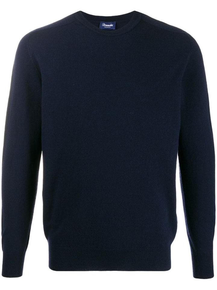 Drumohr Long-sleeve Fitted Sweater - Black
