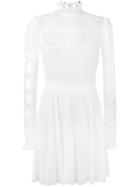 Giamba Lace Panel Dress, Women's, Size: 42, White, Cotton/polyamide/polyester/spandex/elastane