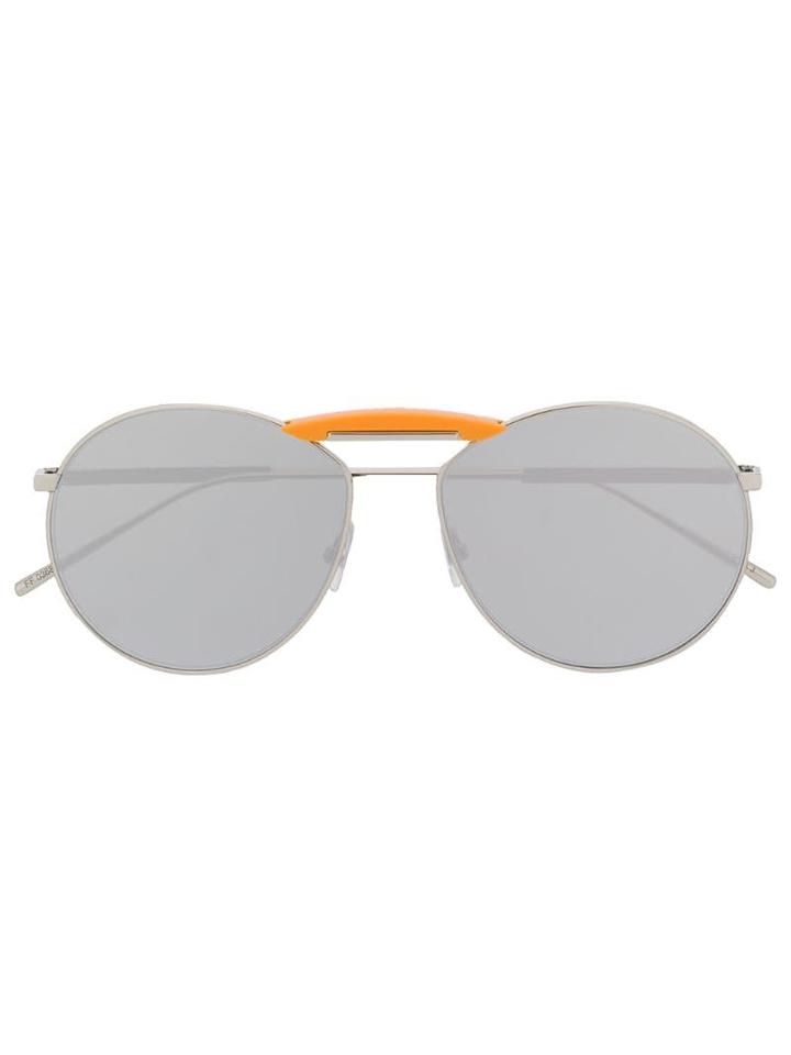 Fendi Eyewear Circle Frame Sunglasses - Silver