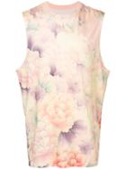Maison Margiela Faded Floral Print Tank Top - Pink