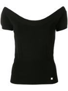 Temperley London Off The Shoulder Knitted Top - Black