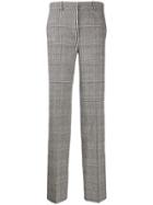 Versace High-rise Check Trousers - Black