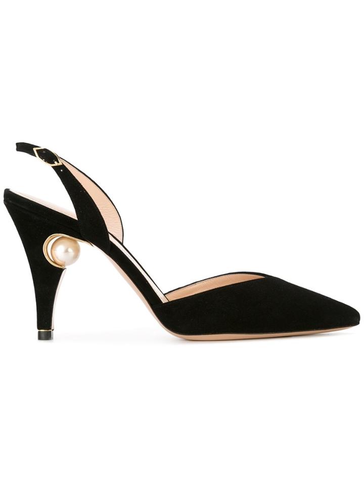 Nicholas Kirkwood Penelope Pearl Slingback Pumps - Black