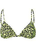Mc2 Saint Barth Janet Leopard Bikini Top - Yellow