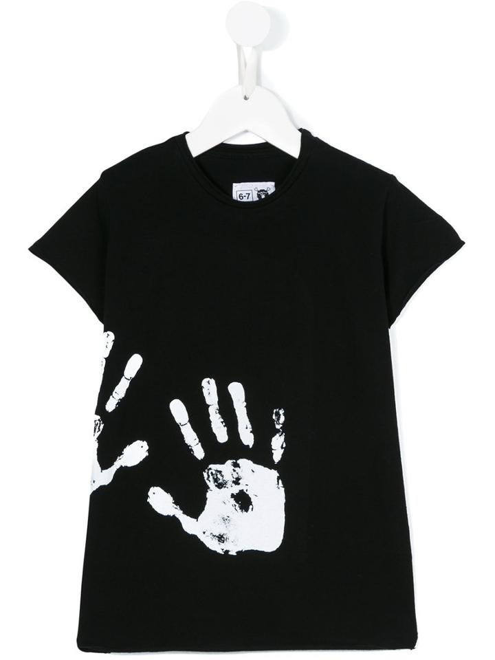 Nununu - Hand Print T-shirt - Kids - Cotton - 5 Yrs, Black