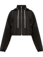 Rick Owens Detachable Hood Zipped Jacket - Black