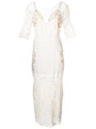 For Love And Lemons Lace Dress, Women's, Size: Medium, White, Viscose/rayon/nylon/polyester