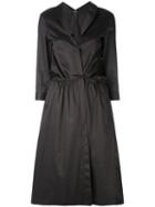 Wrapped Shirt Dress - Women - Cotton - 36, Black, Cotton, Jil Sander Navy