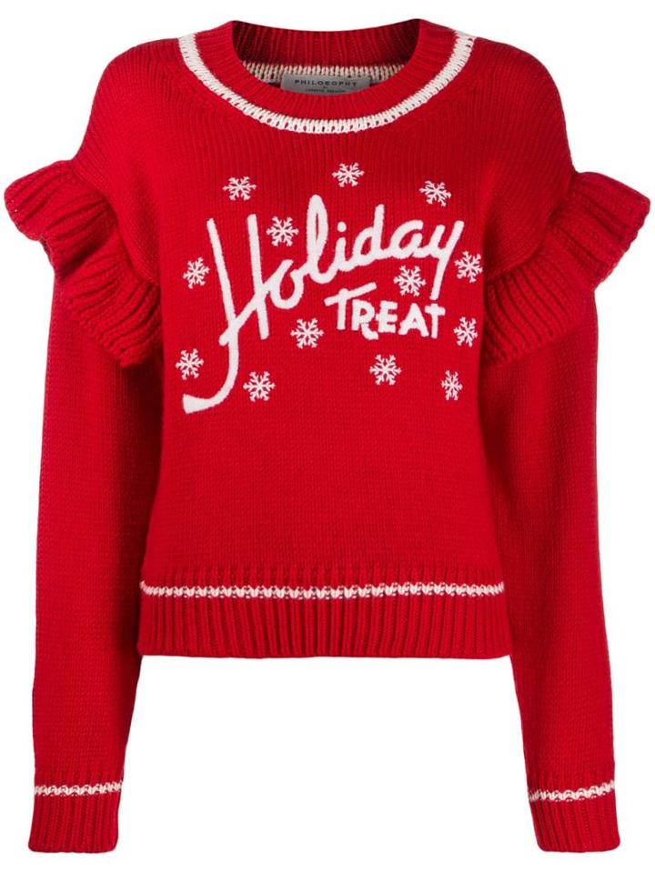 Philosophy Di Lorenzo Serafini Holiday Treat Knitted Jumper - Red