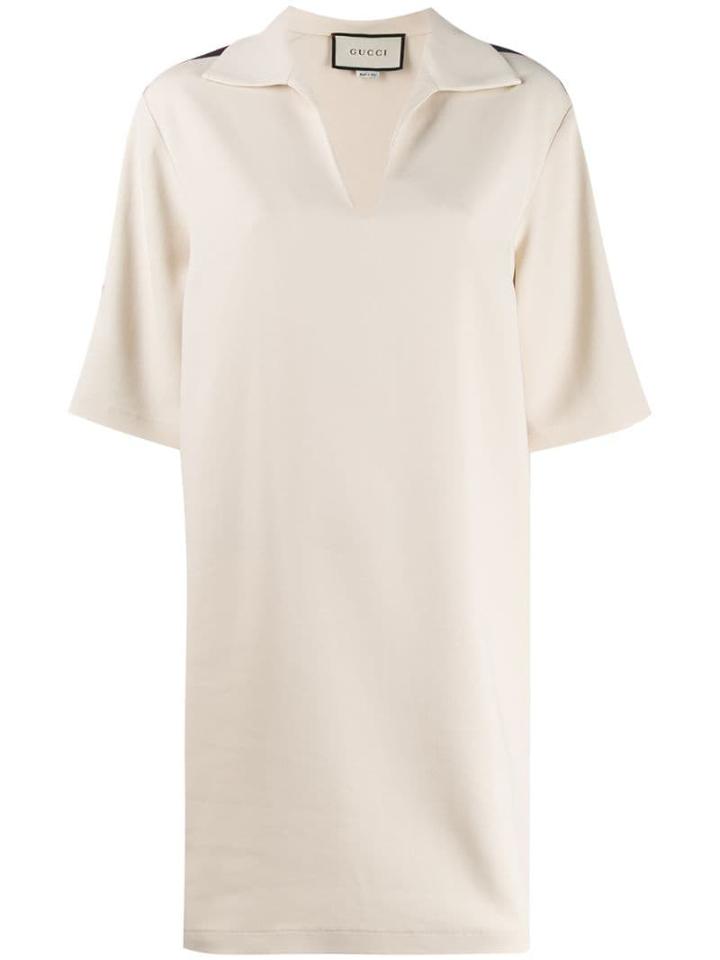 Gucci Web Stripe Shift Dress - Neutrals