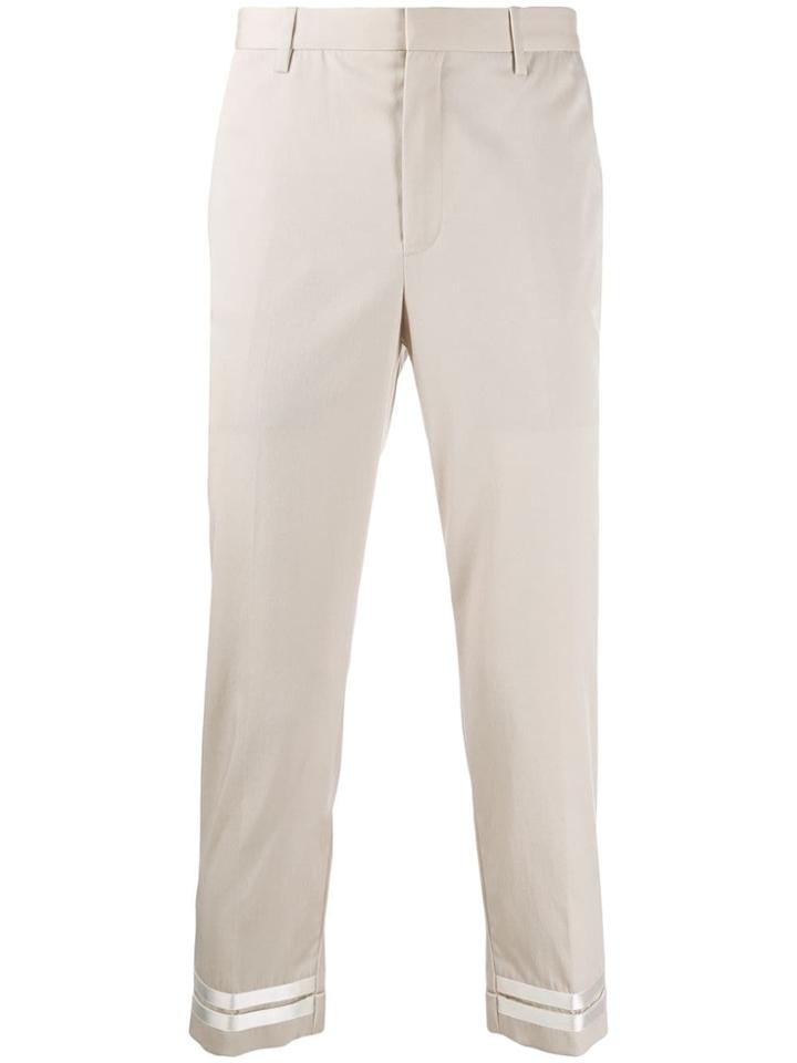 Neil Barrett Straight-leg Cropped Trousers - Brown