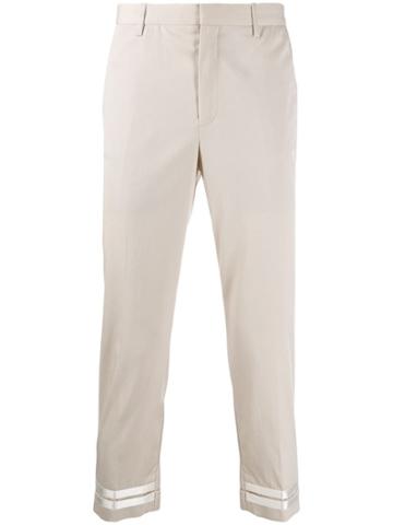 Neil Barrett Straight-leg Cropped Trousers - Brown