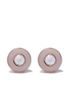 Selim Mouzannar 18kt Rose Gold Diamond Round Shape Earrings - Pink
