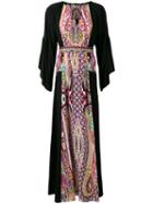 Etro - Paisley Insert Kaftan Dress - Women - Silk/viscose/cotton - 40, Black, Silk/viscose/cotton