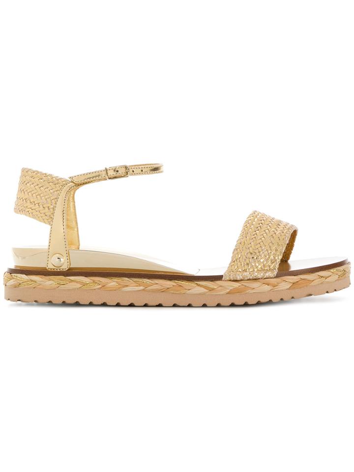 Casadei Woven Sandals - Nude & Neutrals